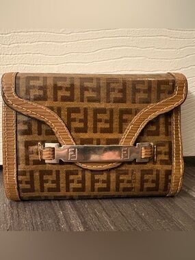 Fendi Brown Zucca Canvas Wallet